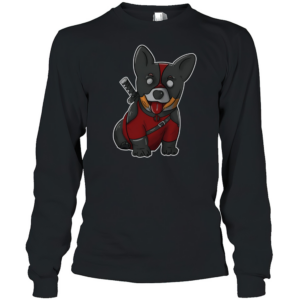 Deadpool Corgi Corgipool T-Shirt Long Sleeved T-shirt 
