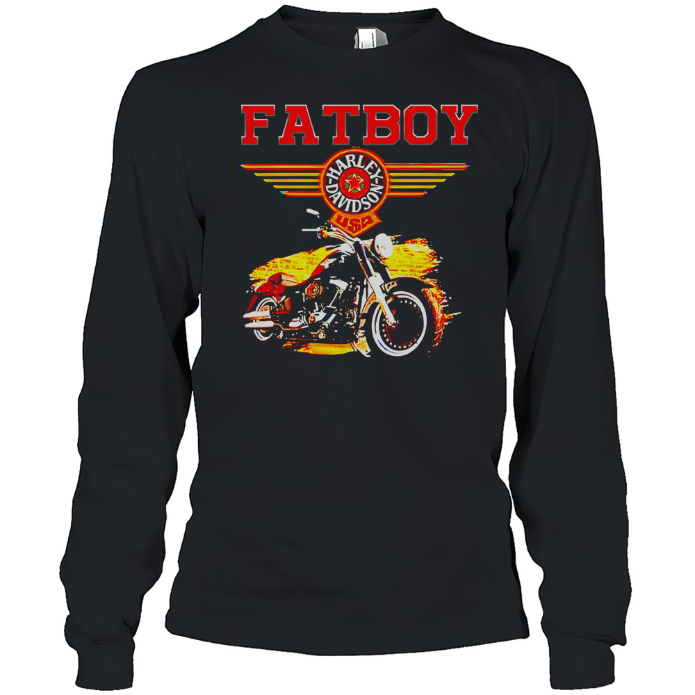 Fatboy Harley Davidson USA T-Shirt Long Sleeved T-shirt