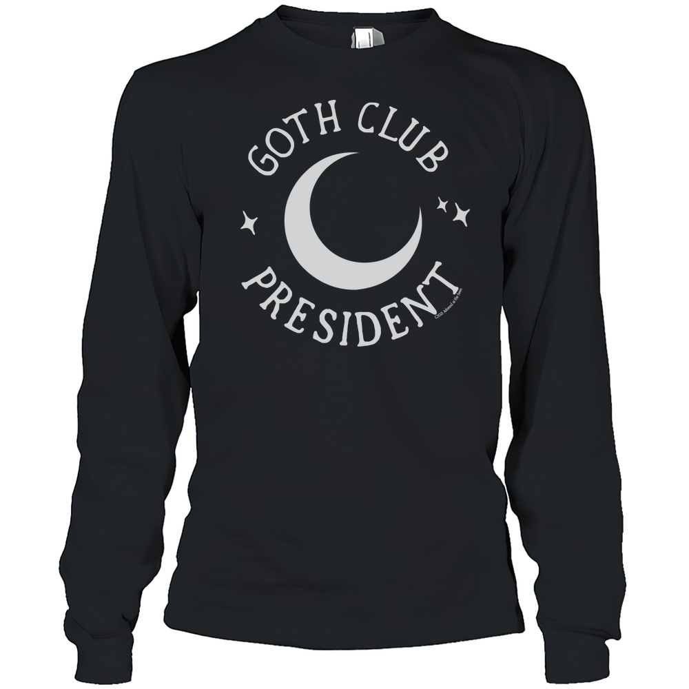 Hottopic Store Adorned By Chi Goth Club President T-Shirt Long Sleeved T-shirt