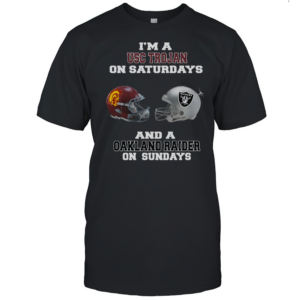 Im a USC Trojan on Saturdays and a Oakland Raider on sundays T-Shirt Classic Men's T-shirt