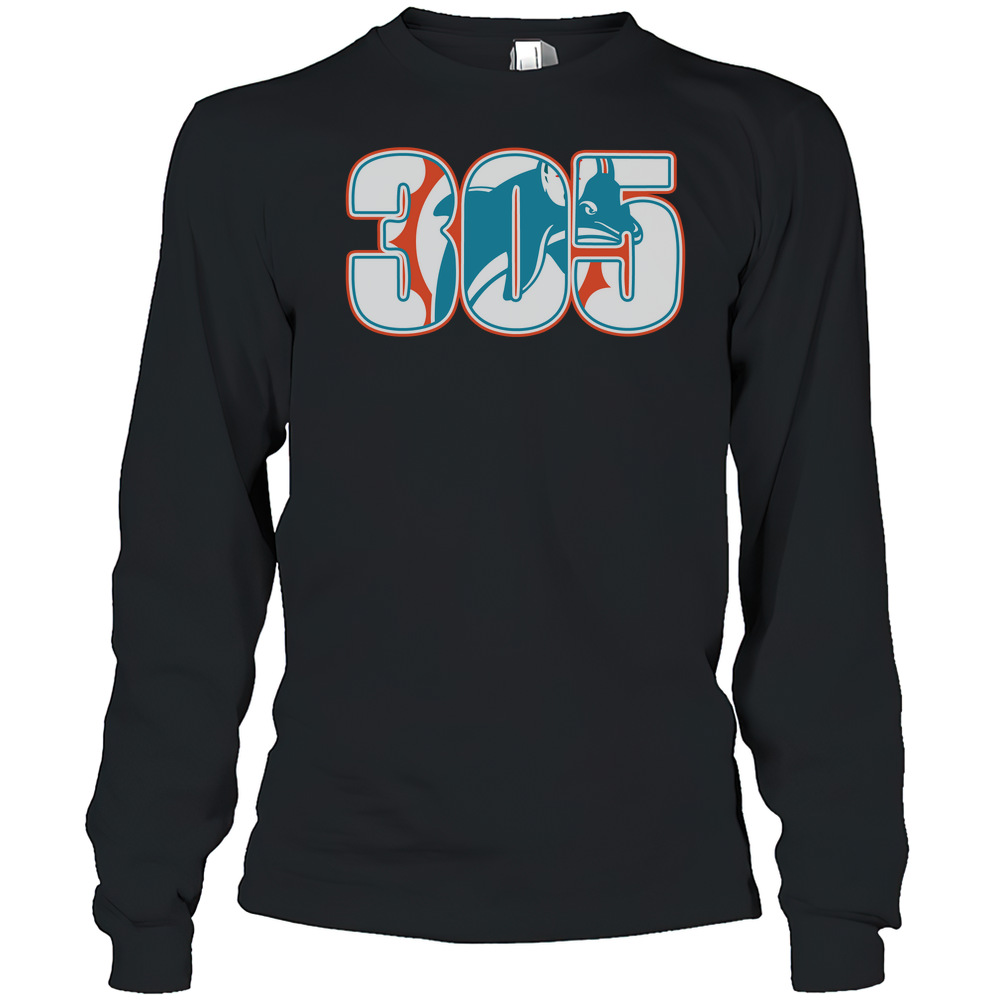 Miami Dolphins 305 T-Shirt Long Sleeved T-shirt