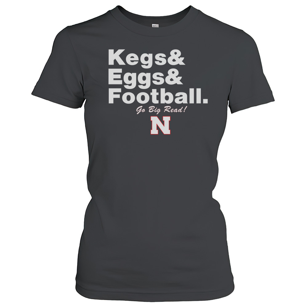 Nebraska Cornhuskers Kegs Eggs Football Go Big Red T-Shirt Classic Women's T-shirt