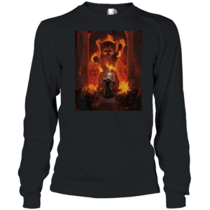 The Mountain Cat Gandalf You Shall Not Pass Fire Kitten T-Shirt Long Sleeved T-shirt