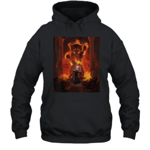 The Mountain Cat Gandalf You Shall Not Pass Fire Kitten T-Shirt Unisex Hoodie