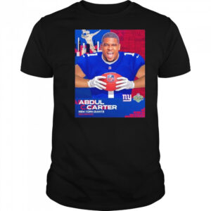 Abdul Carter New York Giants 2025 NFL Draft cartoon shirt
