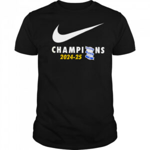 Birmingham City FC Champions 2024 25 swoosh logo shirt