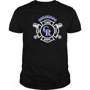 Fire dept Colorado Rockies baseball shirt
