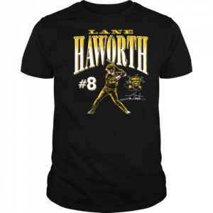 Lane Haworth #8 Wichita State Shockers baseball NCAA Division I Portrait Signature t-shirt