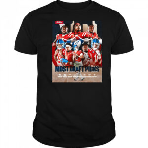 Ole Miss Rebels football Most Draft Picks Of The Seven-Round Era In School History 2025 NFL Draft Poster t-shirt