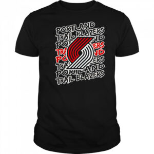 Portland Trail Blazers NBA logo repeat shirt