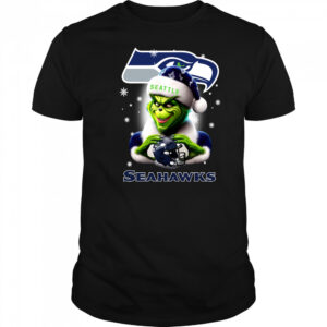 The Santa Grinch Love Seattle Seahawks Merry Christmas T-Shirts