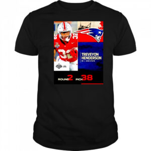 Treveyon Henderson New England Patriots 2025 Nfl Draft Poster T-Shirt