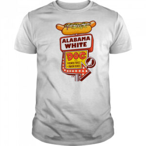 Alabama White dog plush French fries or onion rings shirt