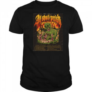 All Shall Perish Northwest Annihilation 10 09 Albuquerque NM Sunshine Theater 10 10 Mesa AZ Nile Poster t-shirt