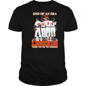 Baltimore Orioles End Of An Era Legends Thank You For The Memories Signatures T-shirt