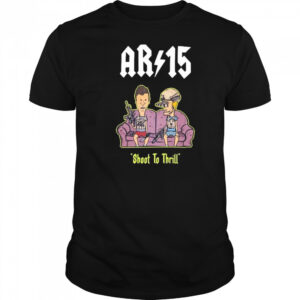 Beavis And Butthead Ar 15 Shoot To Thrill Painting t-shirt