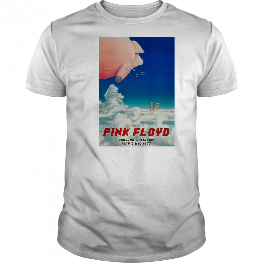 Bill Graham Presents Pink Floyd Oakland Coliseum May 9 – 10 1977 Poster t-shirt