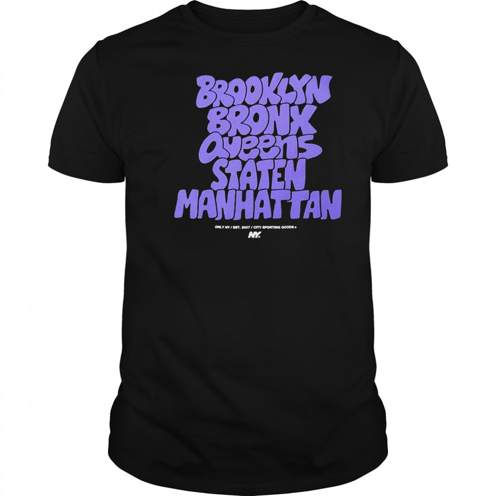 Brooklyn Bronx Queens Staten Manhattan Graffiti Boroughs T-shirt