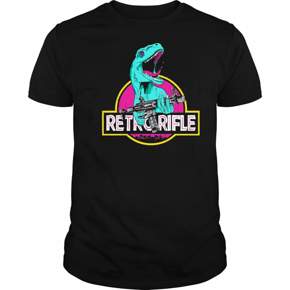 Dinosaur Retro Rifle T-shirt