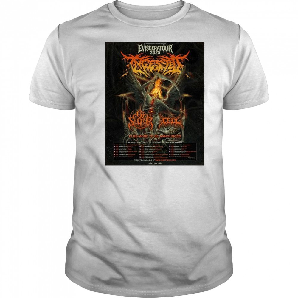 Eviscerator 2025 Plus More To Be Announced Across The United States Of America And Canada t-shirt Eviscerator 2025 Plus More To Be Announced Across The United States Of America And Canada t-shirt