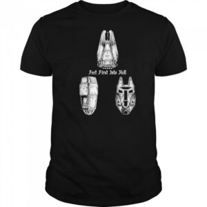 Feet First Into Hell Drop Pods Threat Llama T-shirt
