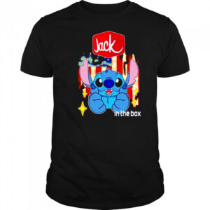 Jack in the box Stitch US flag 4th of July shirt