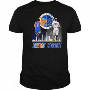Jalen Brunson X Aaron Judge New York Knicks New York Yankees Signatures T-shirt