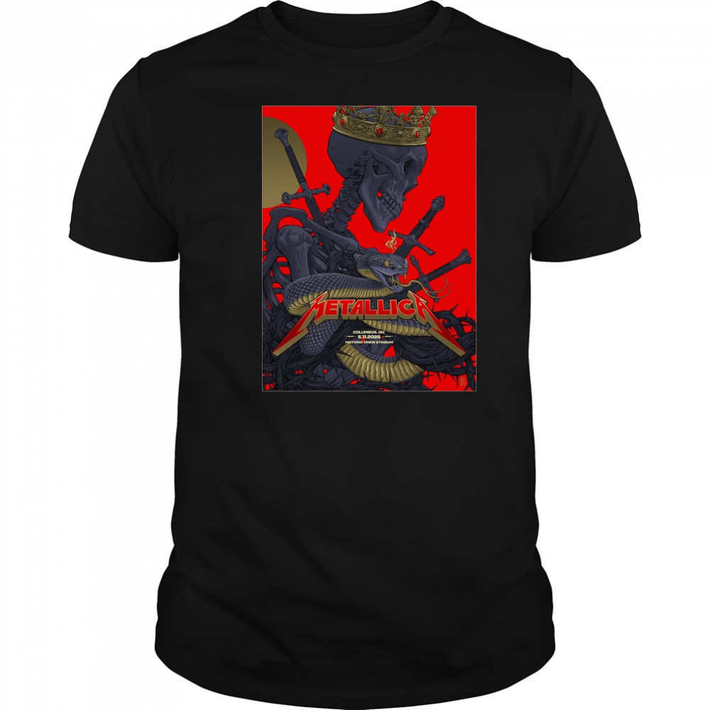 Metallica Columbus OH May 11th 2025 Historic Crew Stadium Poster t-shirt