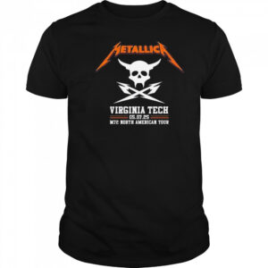 Metallica M72 North American Tour 2025 Merch Pop Up Virginia Tech Exit Light Enter Night Shirt