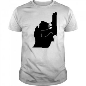 Michigan mitten with gun design shirt