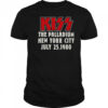Official The Palladium Kiss The Palladium New York City 7 25 1980 T-Shirt