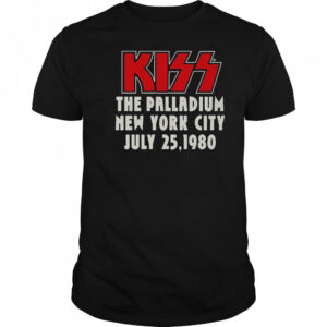 Official The Palladium Kiss The Palladium New York City 7 25 1980 T-Shirt