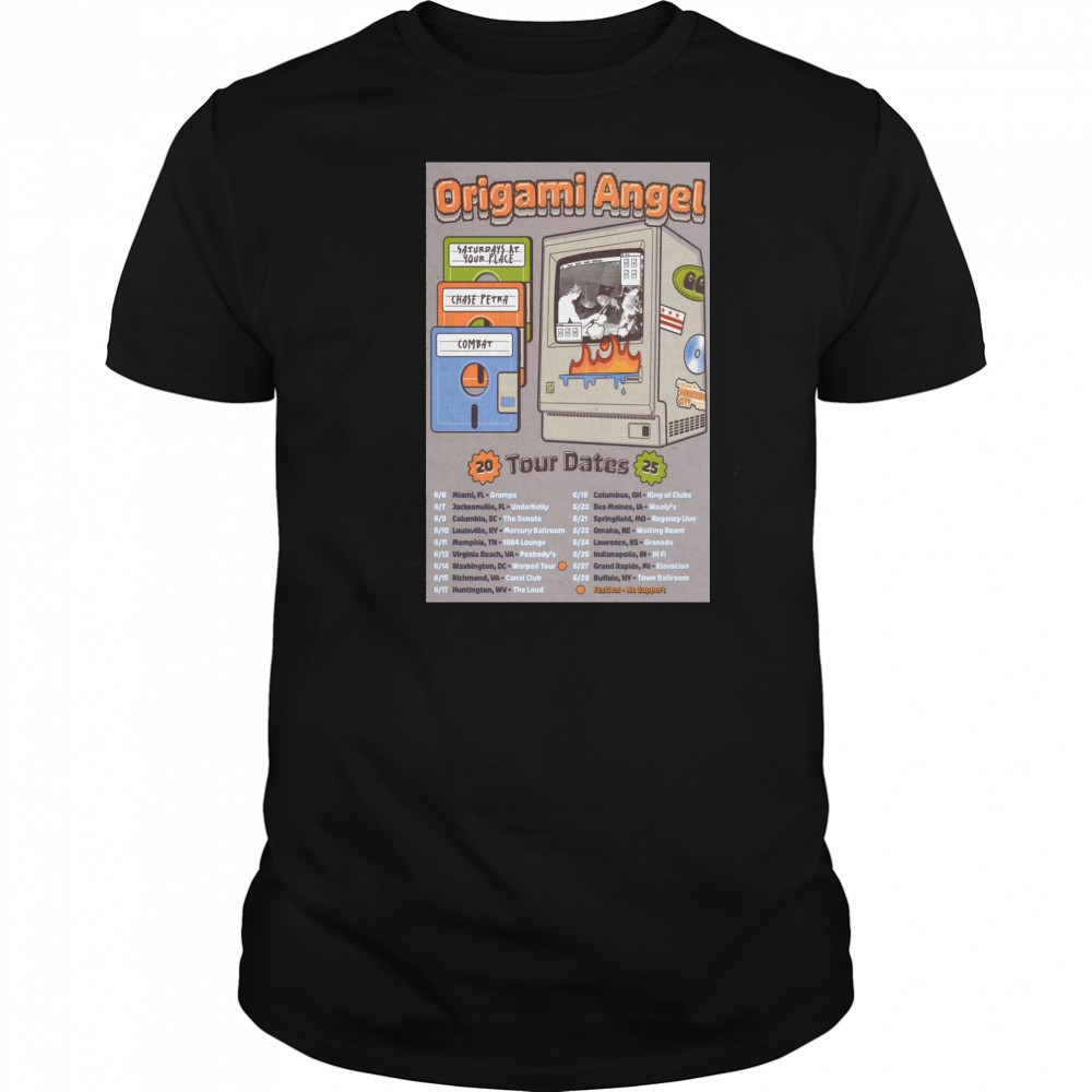 Origami Angel Tour Dates 2025 t-shirt