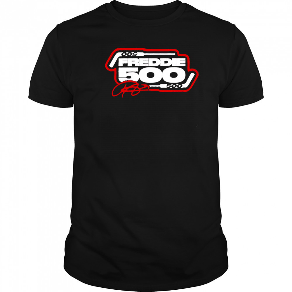 Seth Jarvis Wearing The Freddie 500 signature shirt
