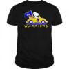 Snoopy and Woodstock driving car Golden State Warriors friends shirt