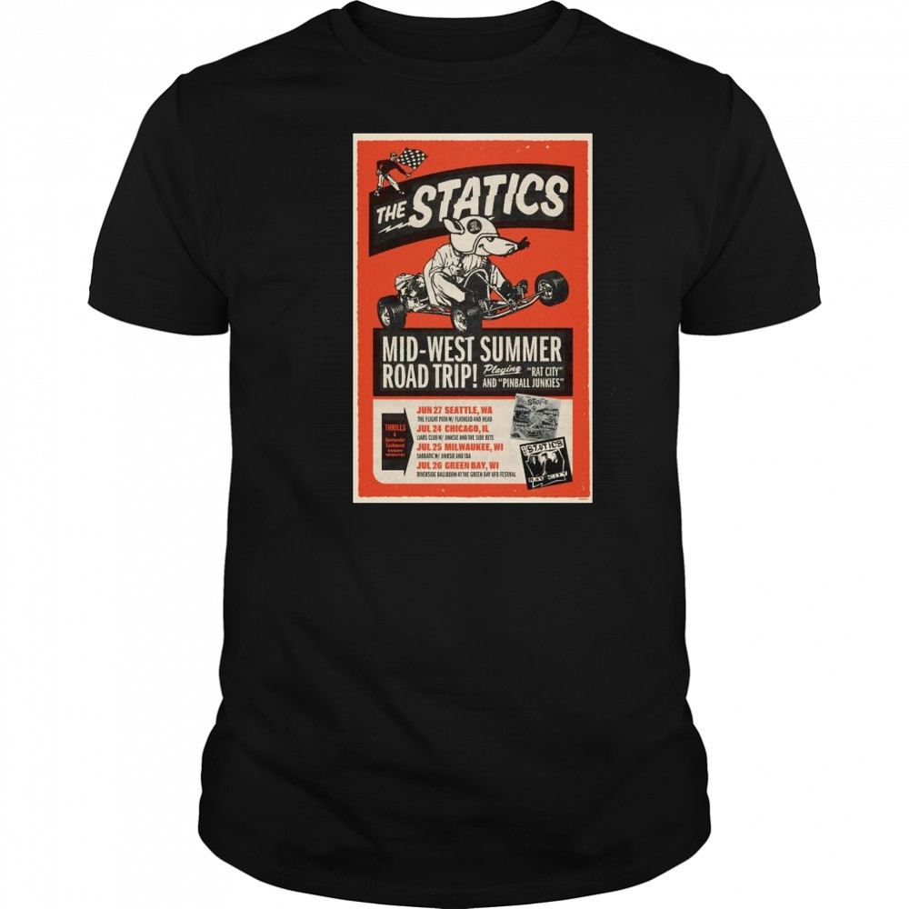 The Statics Mid-West Summer Road Trip in June and July 2025 t-shirt The Statics Mid-West Summer Road Trip in June and July 2025 t-shirt