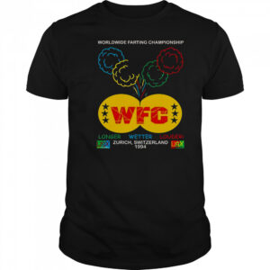 WFC Worldwide Farting Championship Zurich Switzerland Brian Robert Jones 1994 T-Shirt