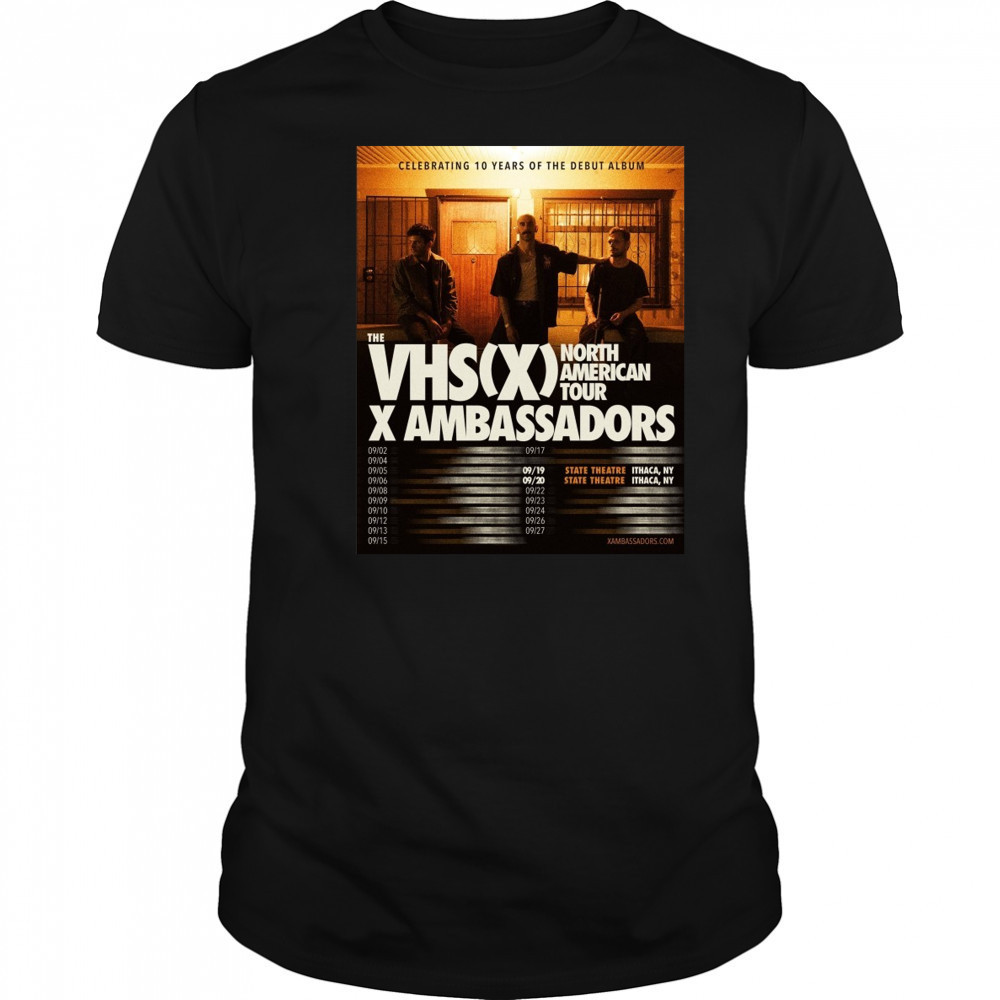 X Ambassadors To Celebrate 10 Years of VHS With Hometown Shows 2025 Shirt