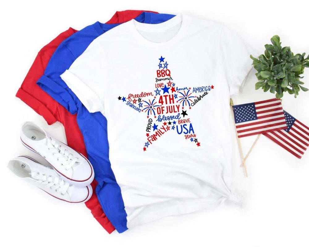 4th Of July Star Tshirt, 4th Of July, 4th Of July Shirt