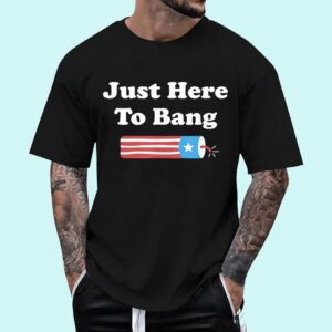 Just Here To Bang - Funny Fourth of July 4th of July T-Shirt