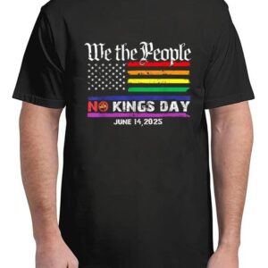 No Kings Day June 14 2025 4th Of July USA Flag T-Shirt