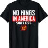 No Kings In America Resist Trump Protest Patriotic 4th July Unisex T-Shirt