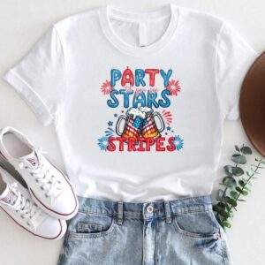 Party Til You See Stars & Stripes Tee Funny 4th of July Beer Shirt