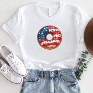 Patriotic Donut T-Shirt – 4th of July USA Flag Sprinkle Doughnut Tee
