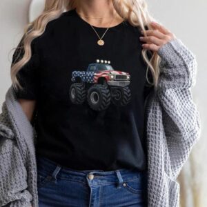 Patriotic Monster Truck Shirt – 4th of July USA Flag Pickup Tee