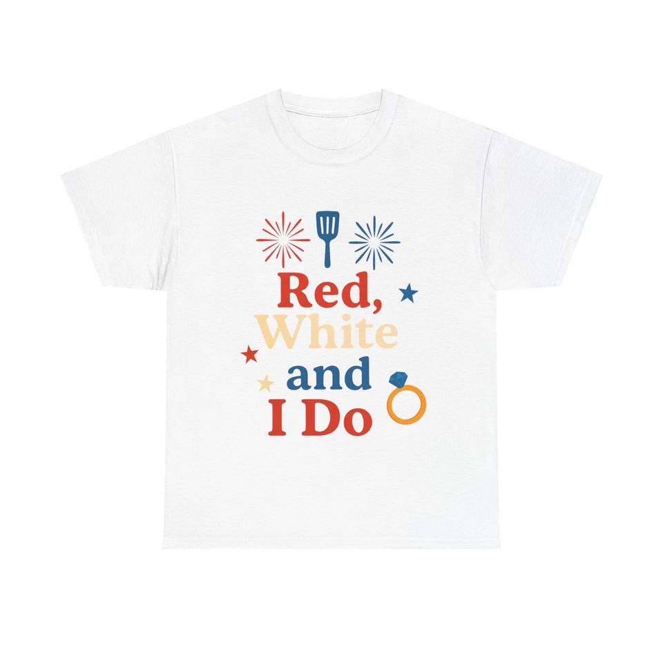Patriotic Wedding Tee, Fourth of July T-Shirt, Engagement Party Shirt Patriotic Wedding Tee, Fourth of July T-Shirt, Engagement Party Shirt