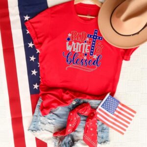 Red White Blessed Shirt, 4th Of July Shirt, America Shirt