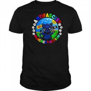 Antifascist black cat action shirt