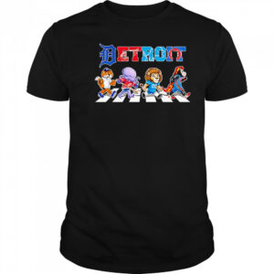 Detroit sports mascot chibi cross road shirt