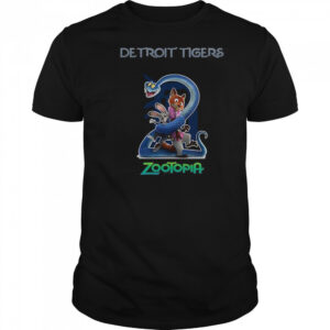 Detroit Tigers Zootopia 2 T-Shirt